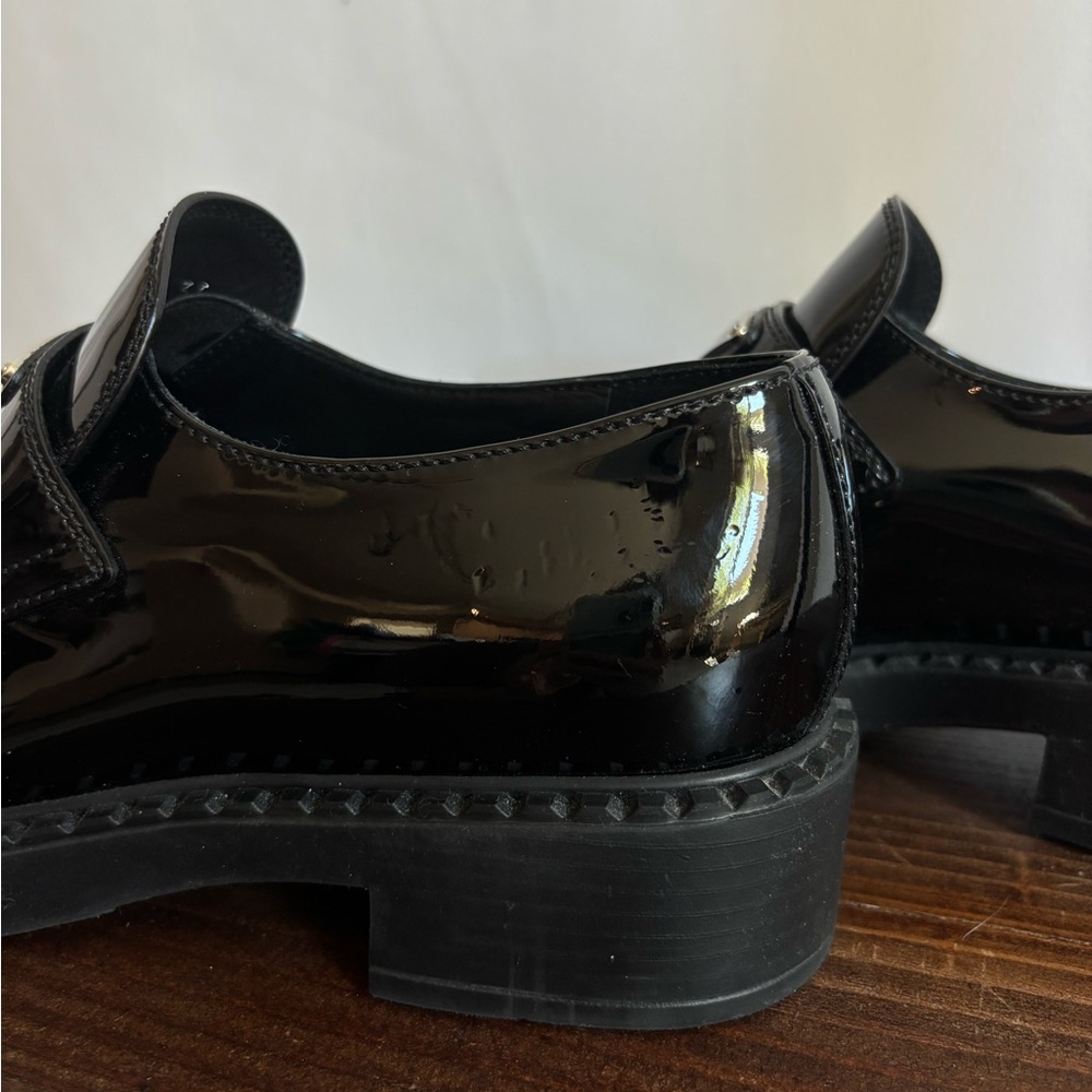 Prada Patent Leather Logo Loafers - Picture 8 of 9